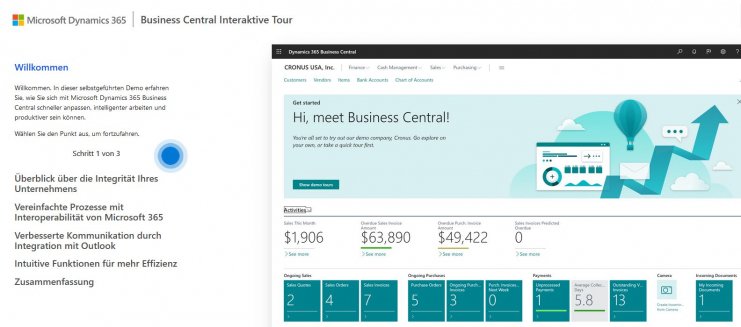 Selbstgeführte Demo Dynamics 365 Business Central